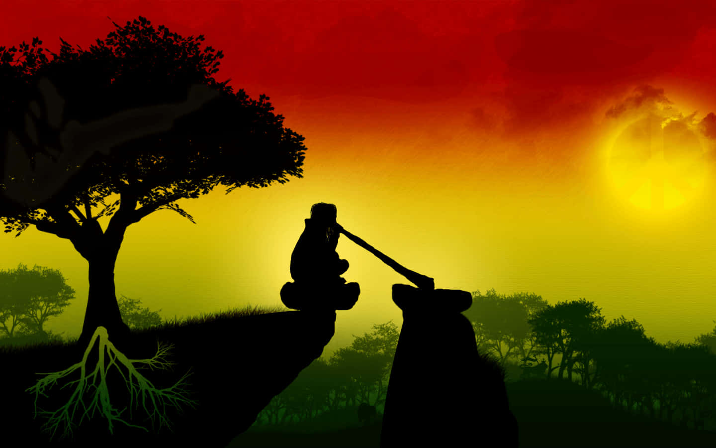 Showing The Beauty And Life Of Rastafarian Culture Wallpaper