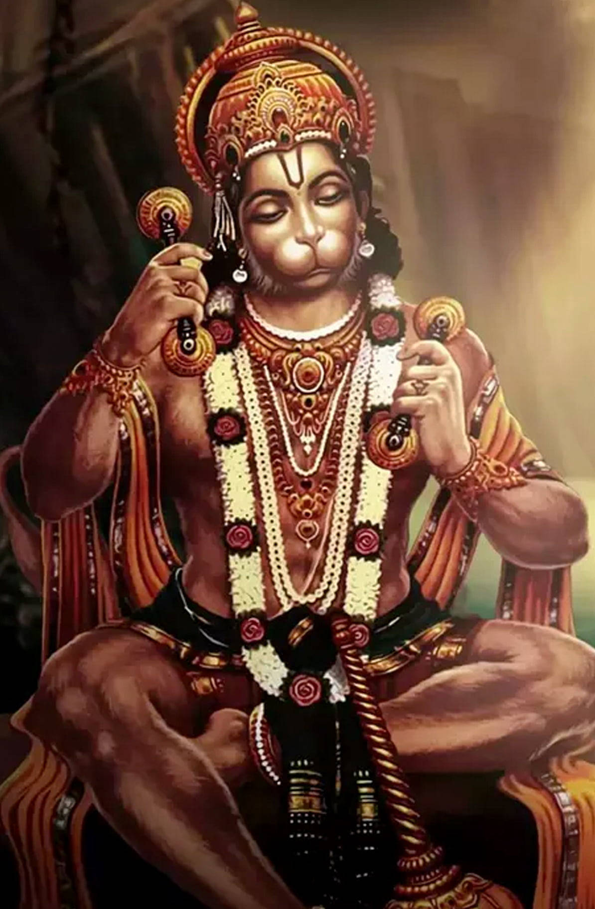 Shree Ram Hanuman Digital Art Wallpaper