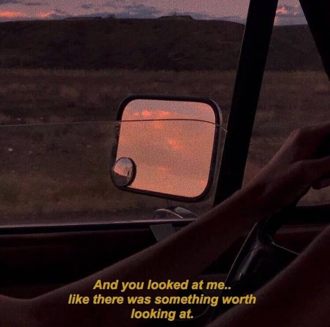 Side Mirror Aesthetic Tumblr Quotes Wallpaper