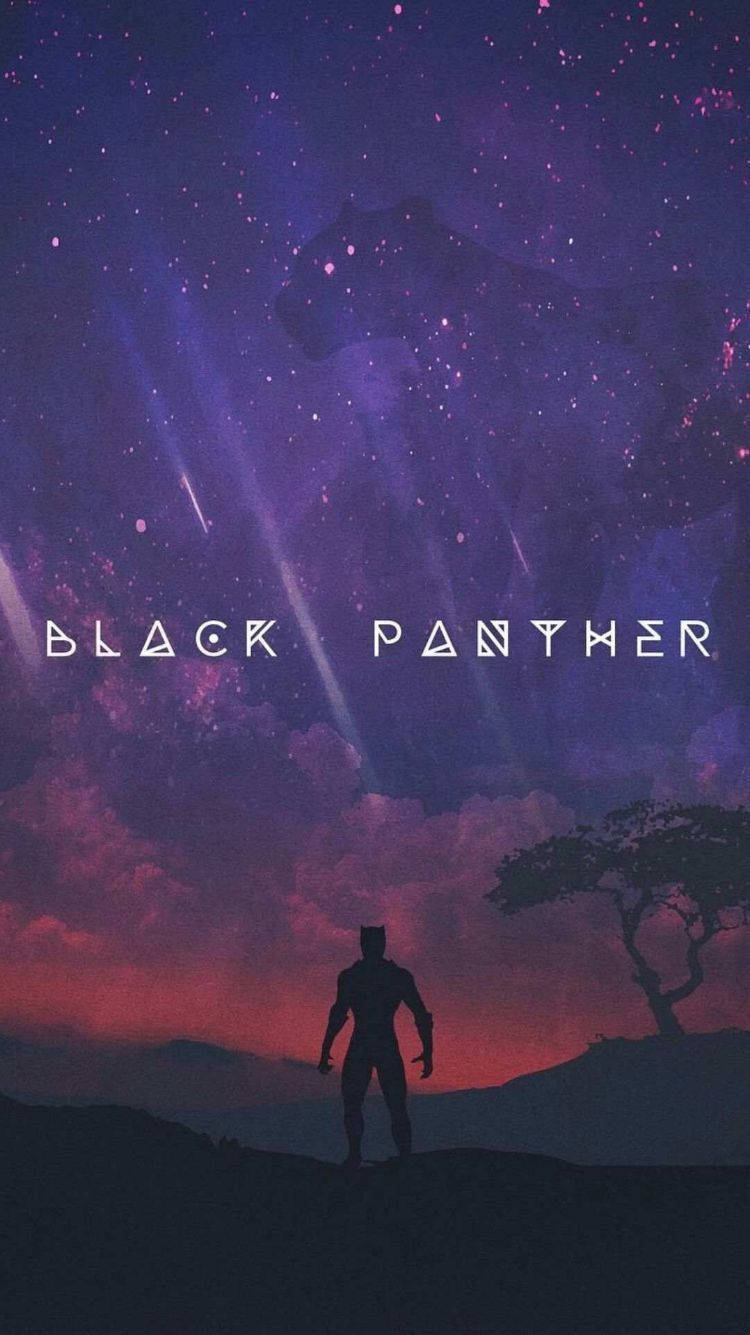 Silhouette Of Black Panther Android Wallpaper