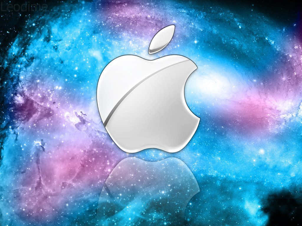 Silvery Cool Mac Logo Nebula Wallpaper