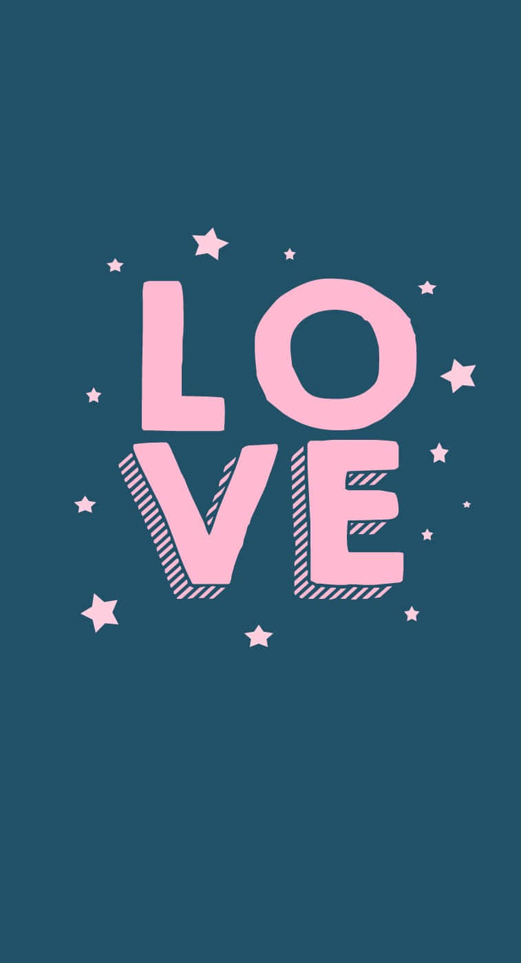 Simple And Cute Valentines Love Typography Wallpaper