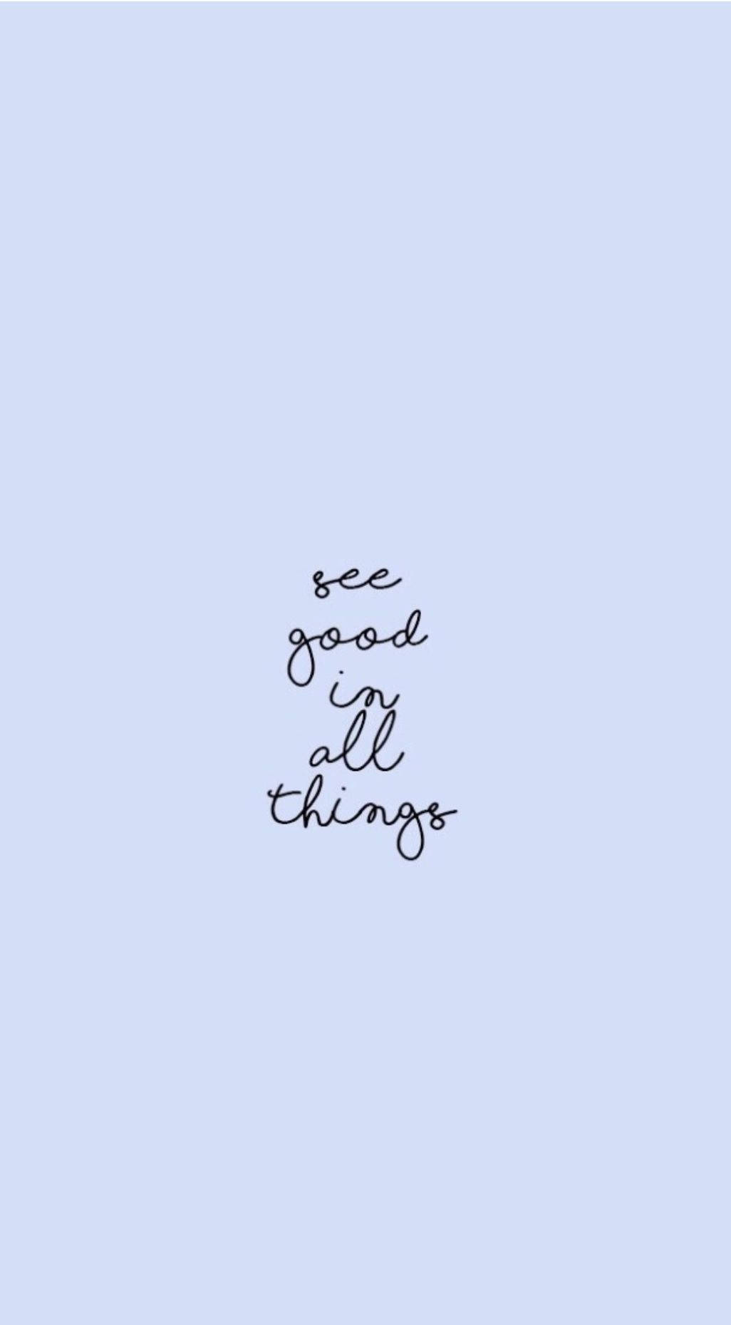 Simple And Motivational Blue Aesthetic Quote Iphone Wallpaper