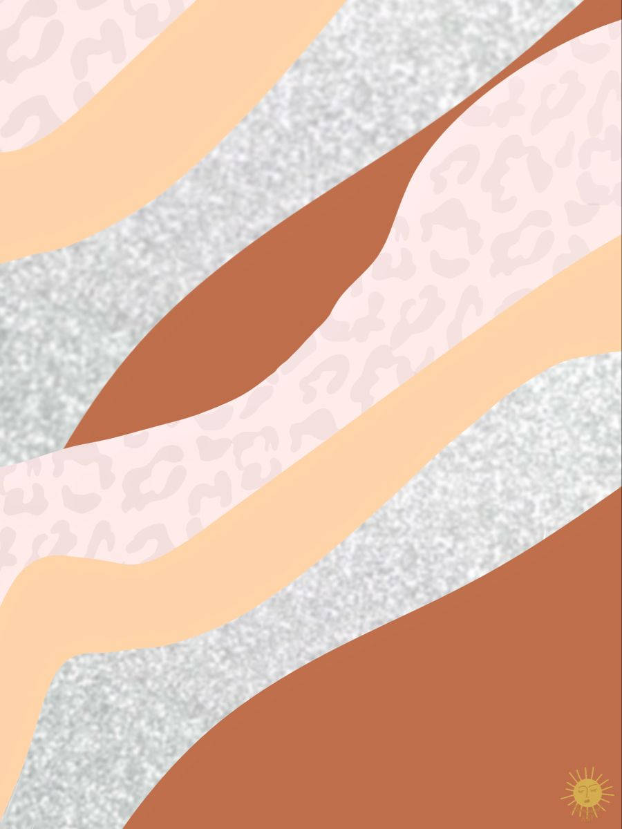 Simple Boho Pastel Waves Wallpaper
