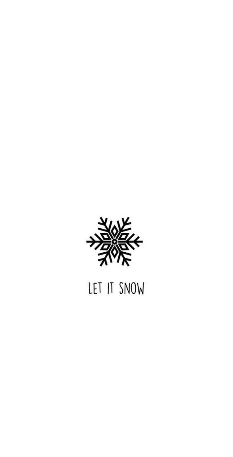 Simple Cute Christmas Iphone Let It Snow Wallpaper