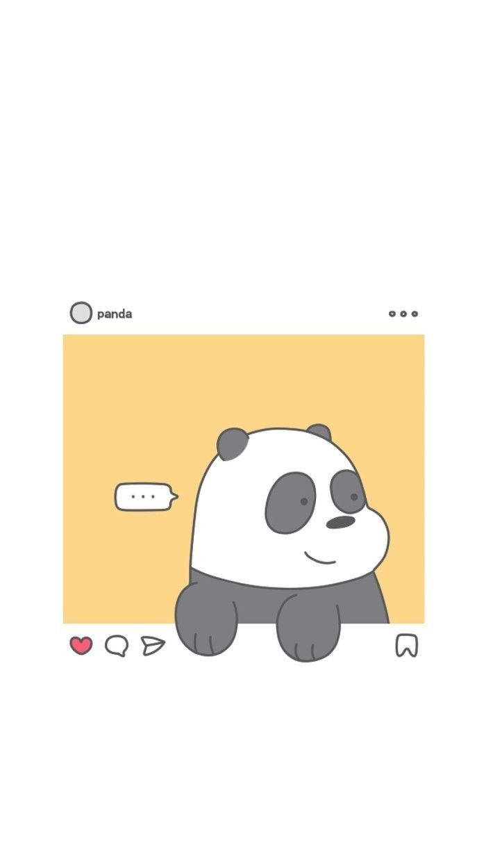 Simple Instagram Post Panda We Bare Bears Wallpaper