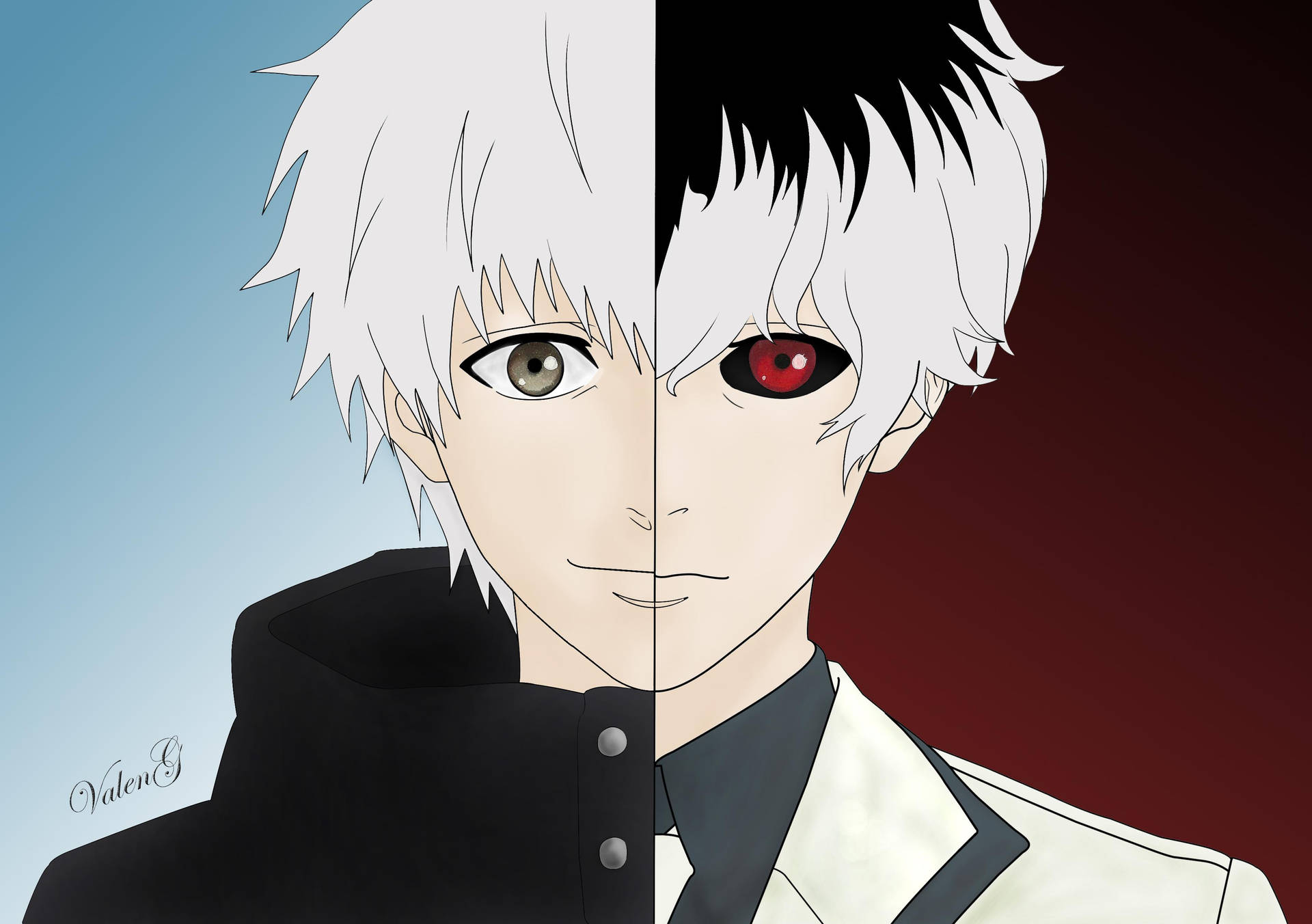 Download free Simple Kaneki Ken Fan Art Wallpaper 