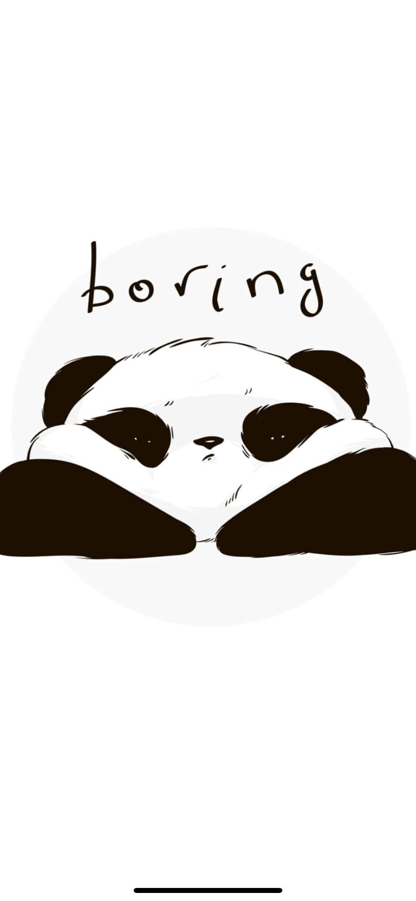 Simple Panda Boring Words Wallpaper
