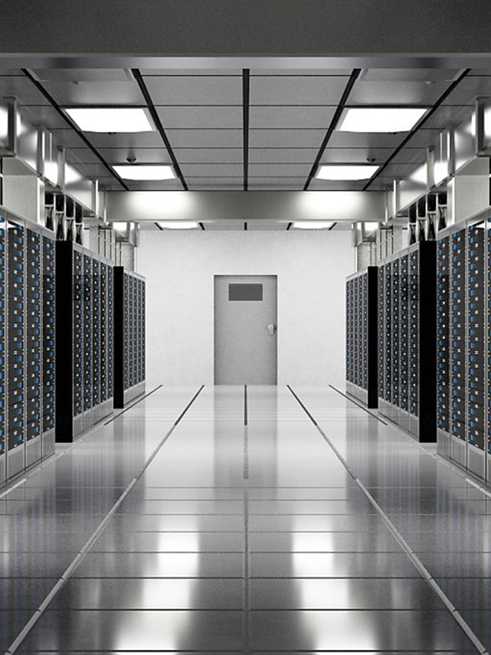 Simplistic Data Center Room Wallpaper