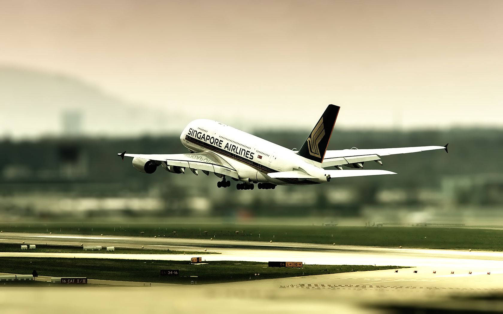 Singapore Airlines Blurred Focus Wallpaper