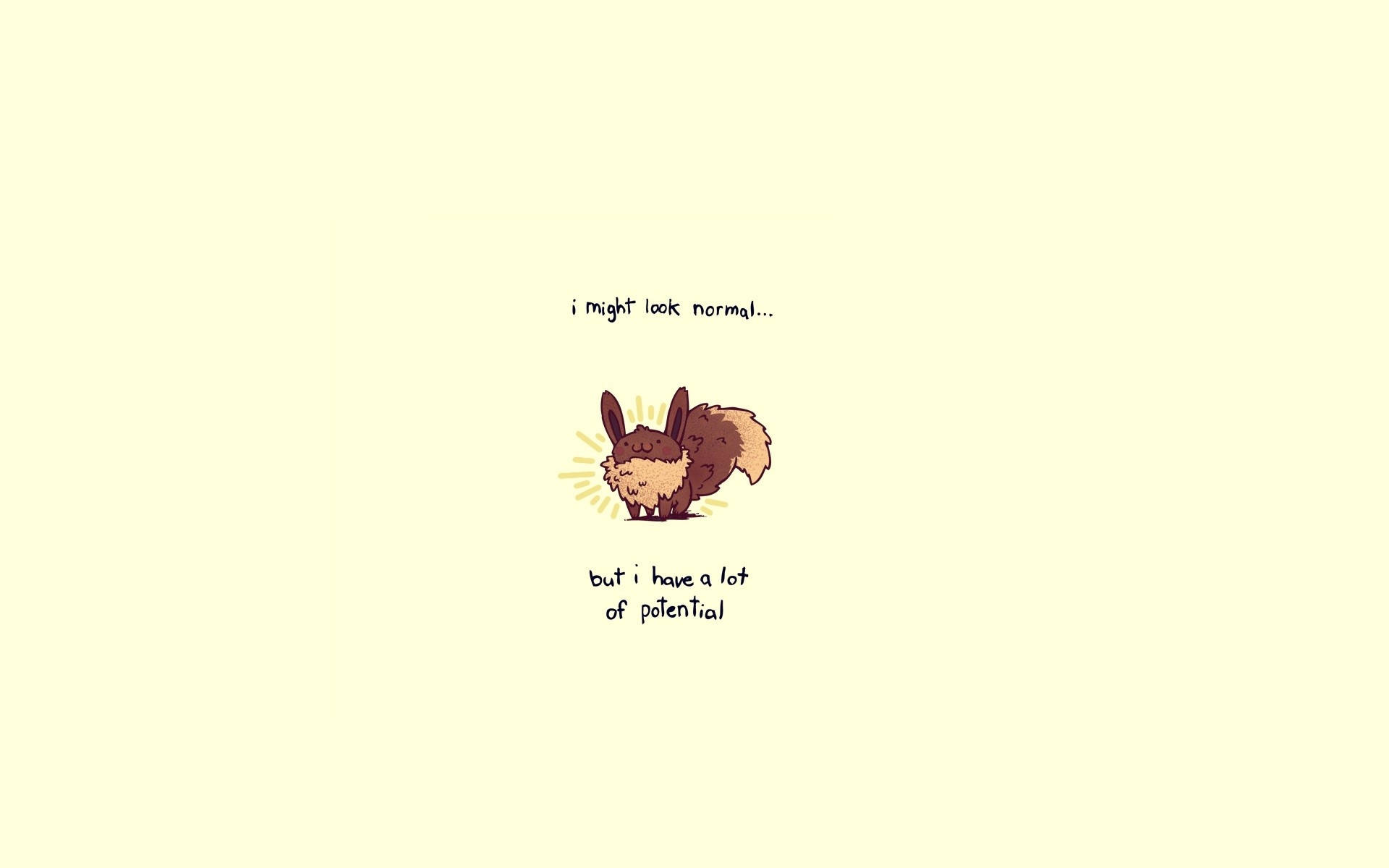 Single Quotes With Eevee Cartoon Wallpaper