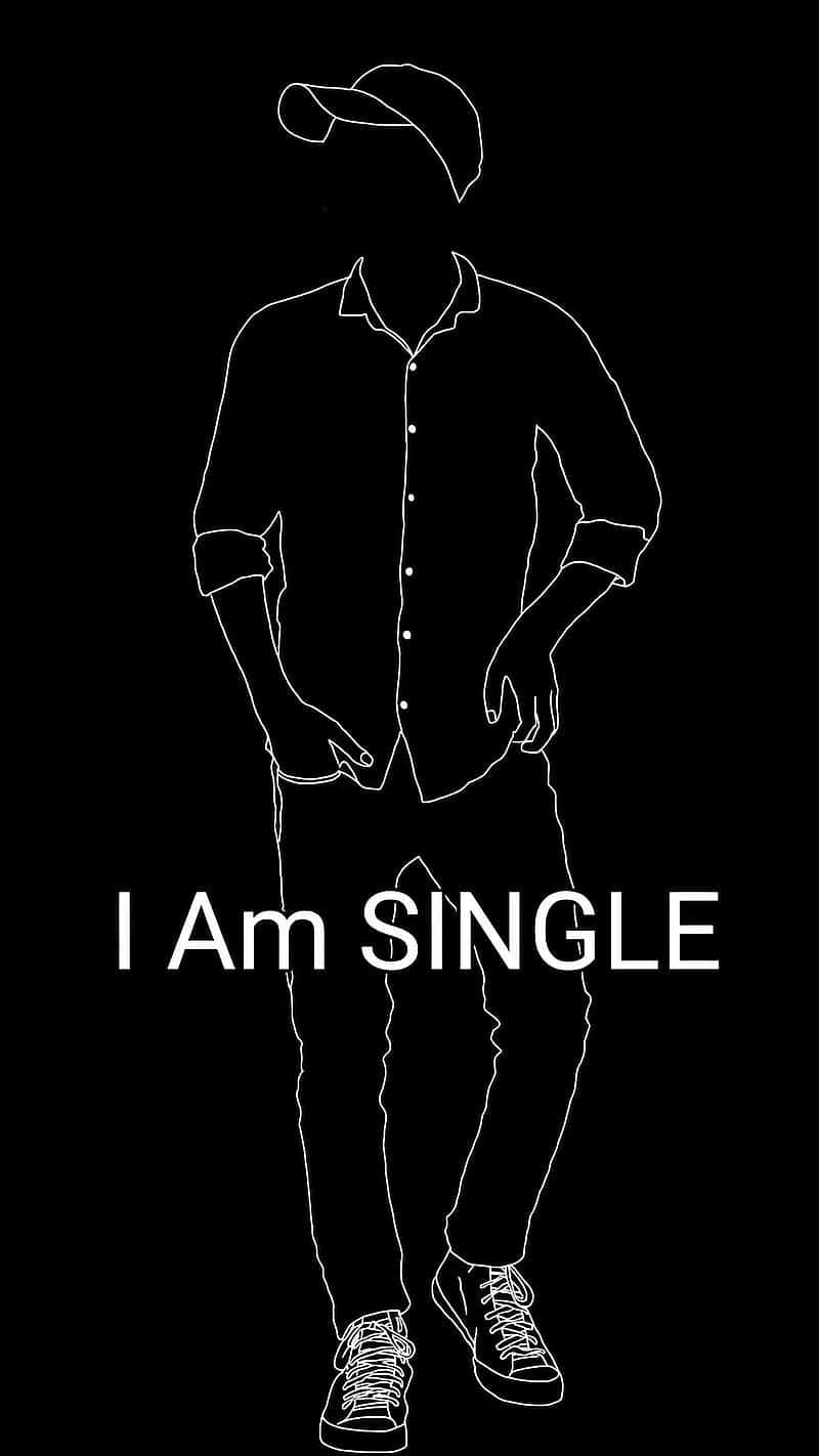 Single Status Silhouette Man Wallpaper