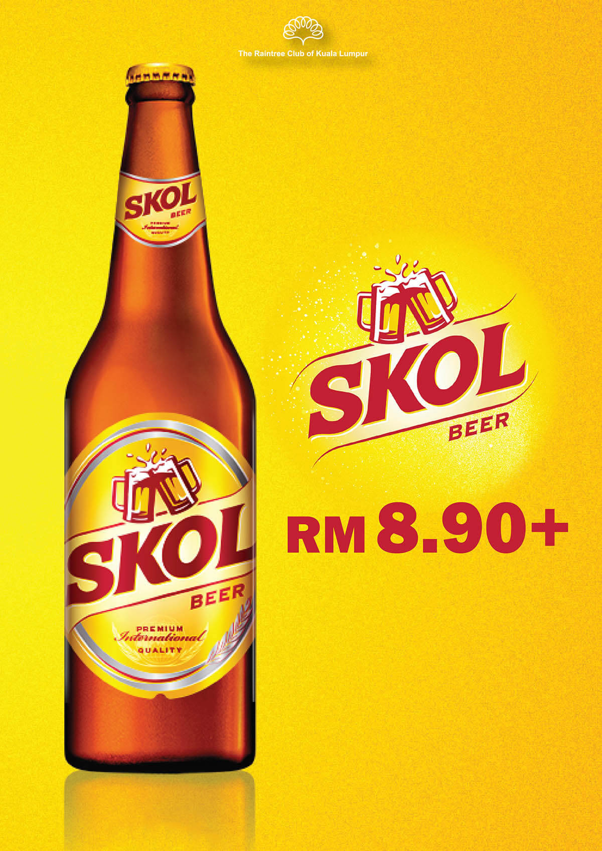 Skol Beer Yellow Background Wallpaper