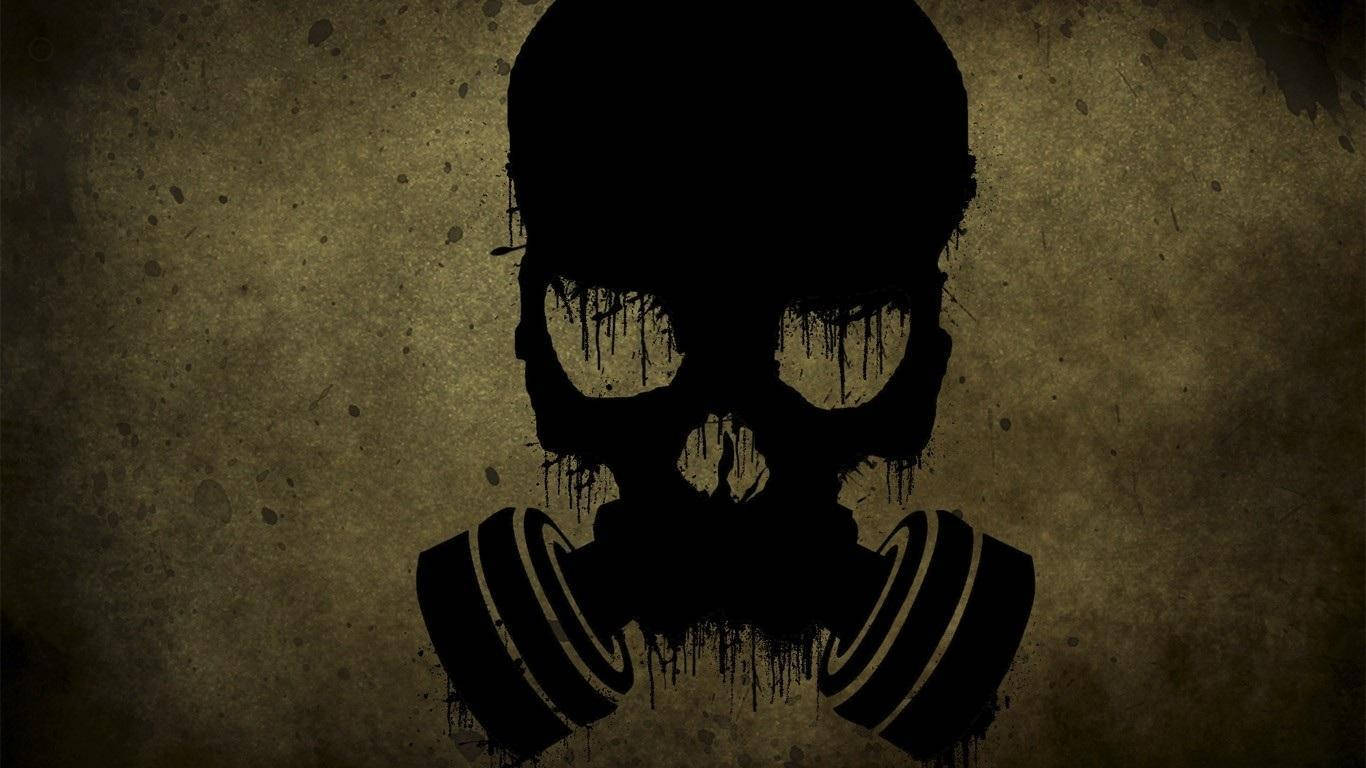 Skull With Gas Mask Cool Hd Wallpaper