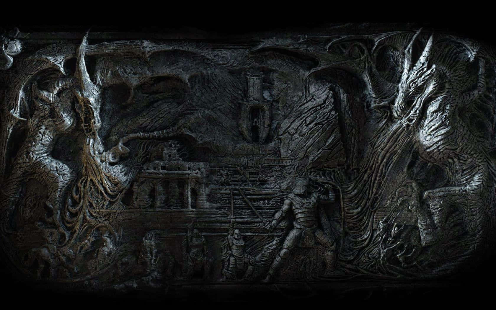 Skyrim Alduin's Wall Desktop Wallpaper