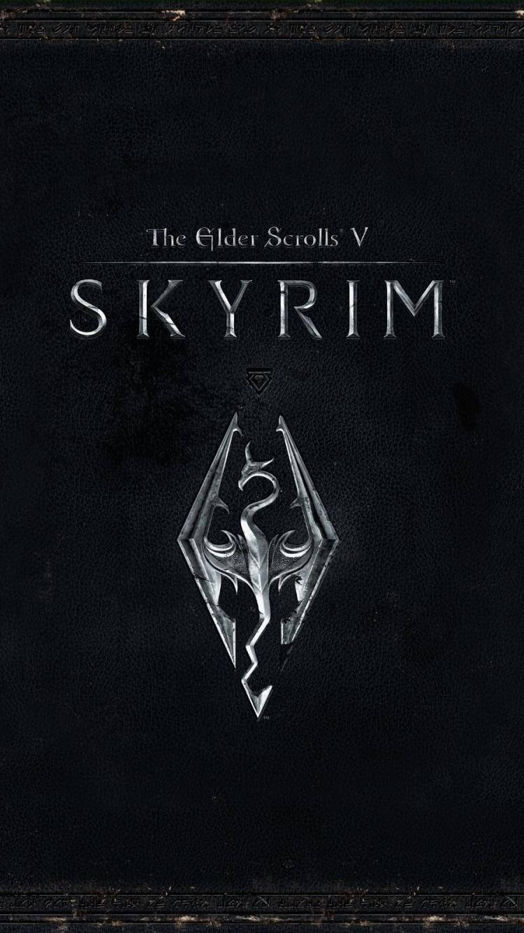 Skyrim Iphone Simple Logo Wallpaper