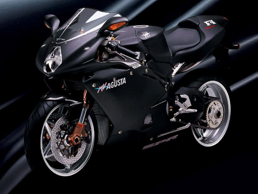 Sleek Black M V Agusta Motorcycle Wallpaper