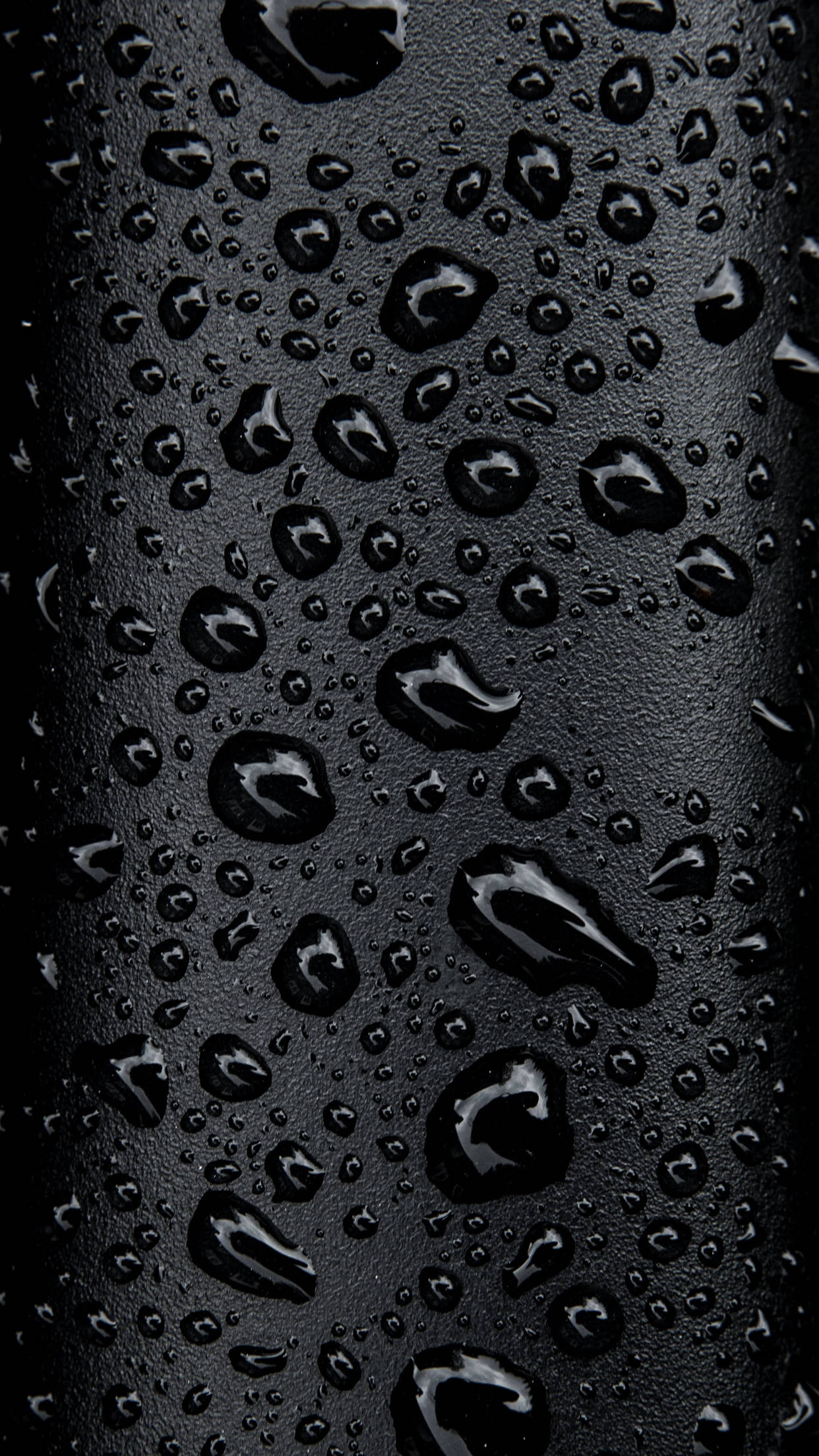 Sleek Waterdrops On Black Iphone 6 Plus Wallpaper