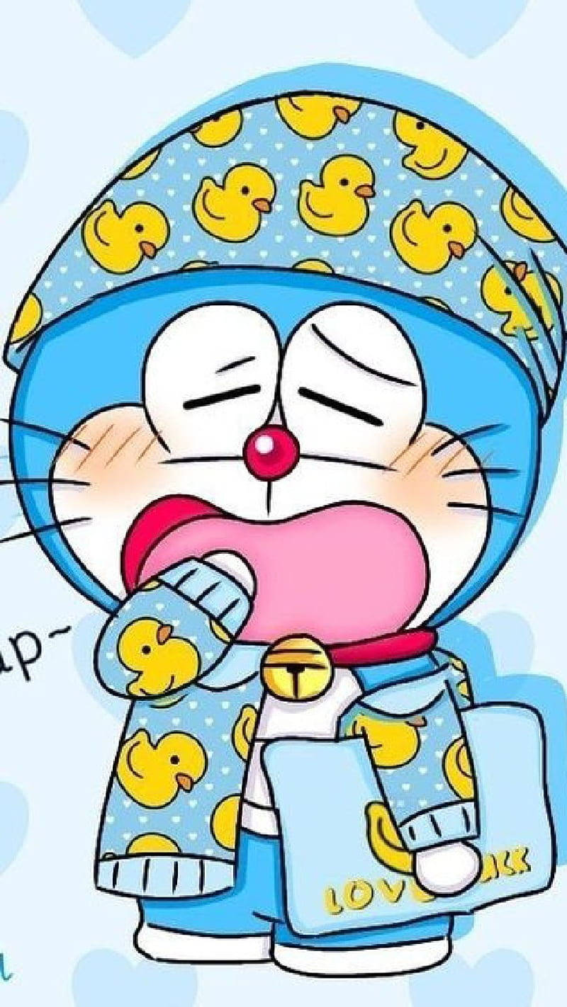 Sleepy Doraemon 4k Wallpaper