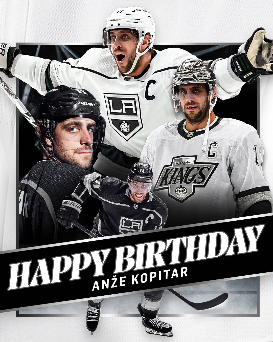 Slovenian Athlete Anze Kopitar Birthday Greeting Wallpaper