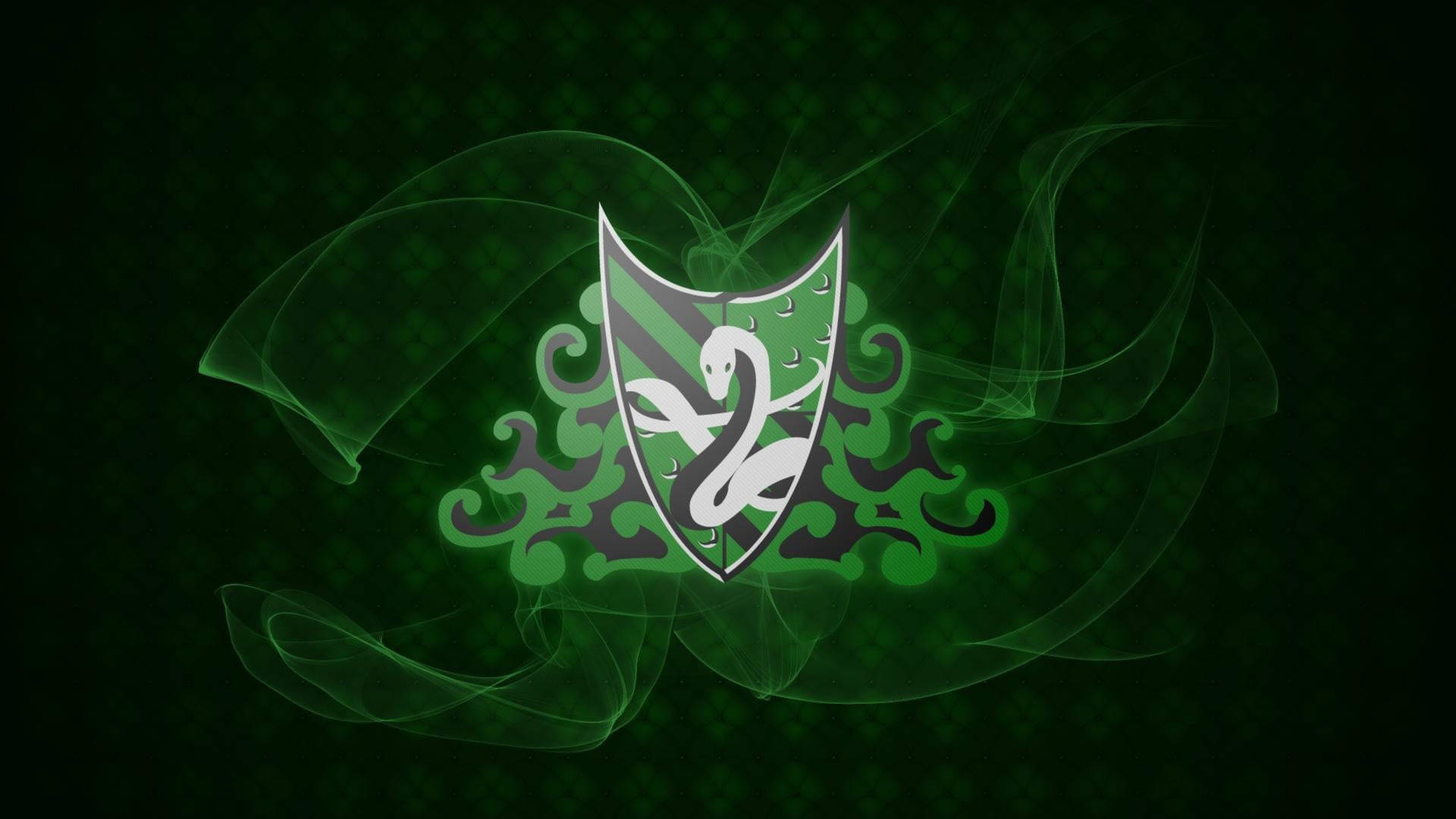 Download free Black Slytherin Logo Waves Wallpaper - MrWallpaper.com