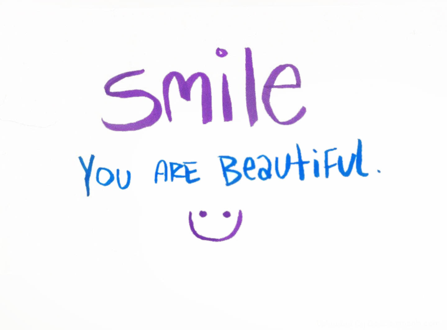 Smile You Are Beautiful Quote Wallpaper