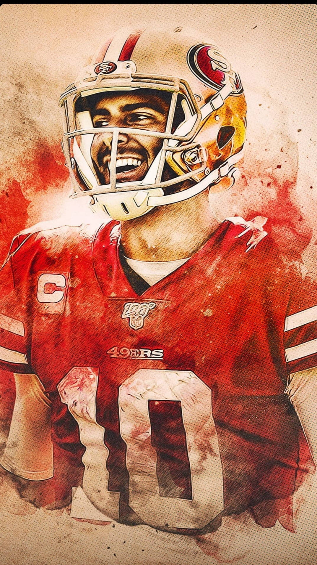 Smiling Jimmy Garoppolo 49ers Iphone Wallpaper