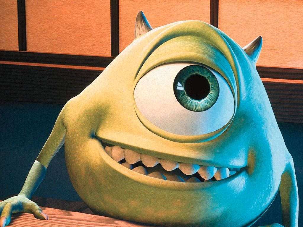 Smiling Mike Wazowski From Monsters Inc Wallpaper