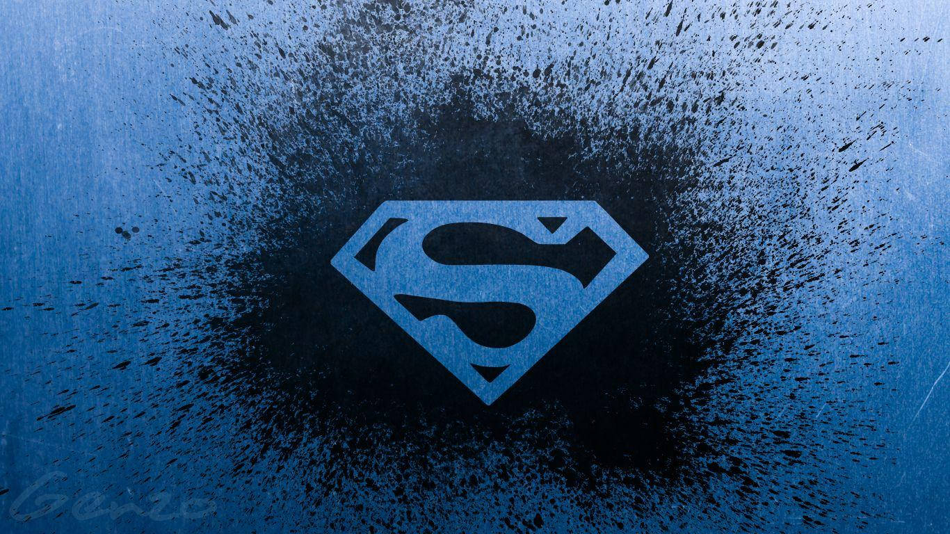 Smudged Blue Superman Logo Wallpaper