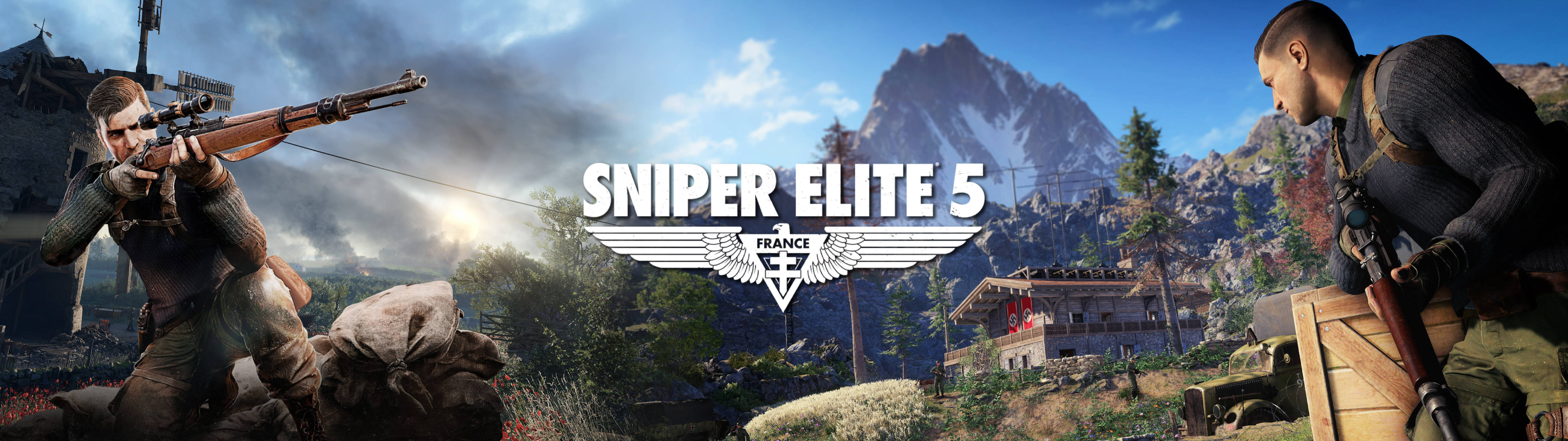 Sniper Elite 5 Battlefield 5120x1440 Gaming Wallpaper