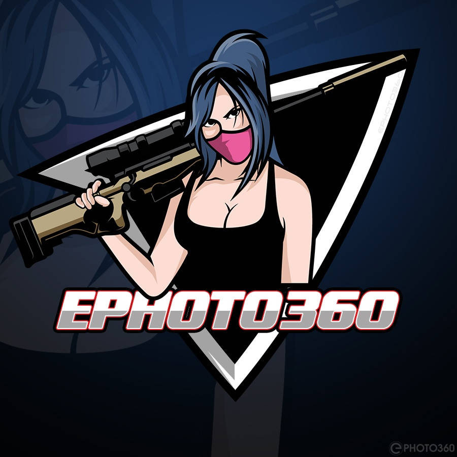 Sniper Girl Gamer Logo Wallpaper