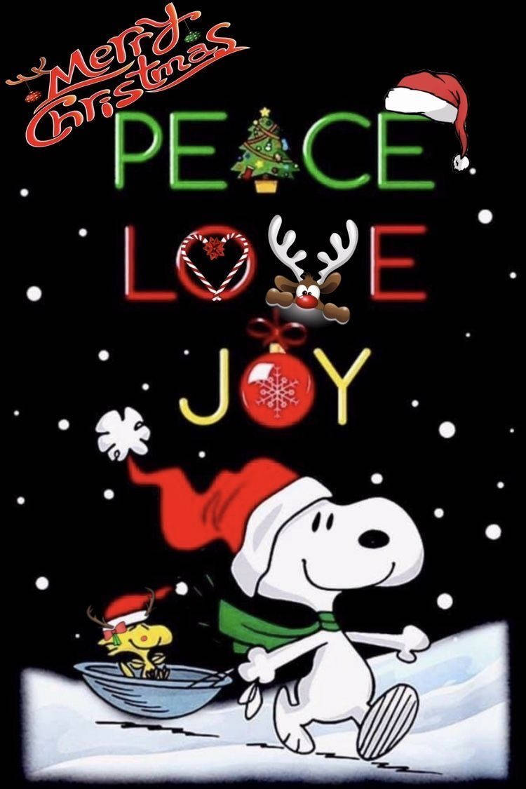 Snoopy Christmas Peace Love Joy Wallpaper
