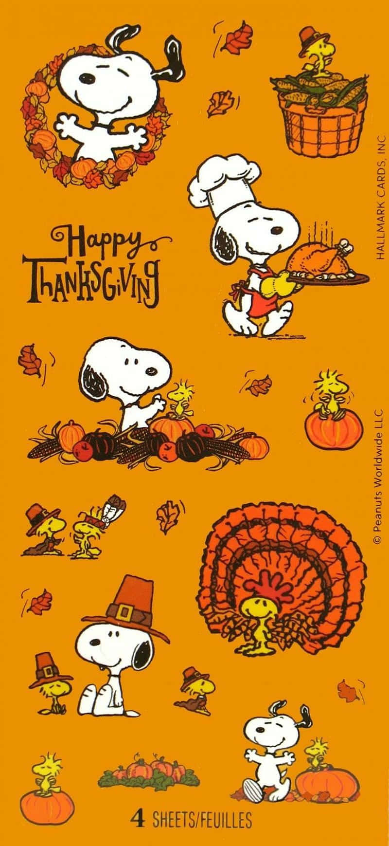 Snoopy Enjoys An Autumn Day Wallpaper