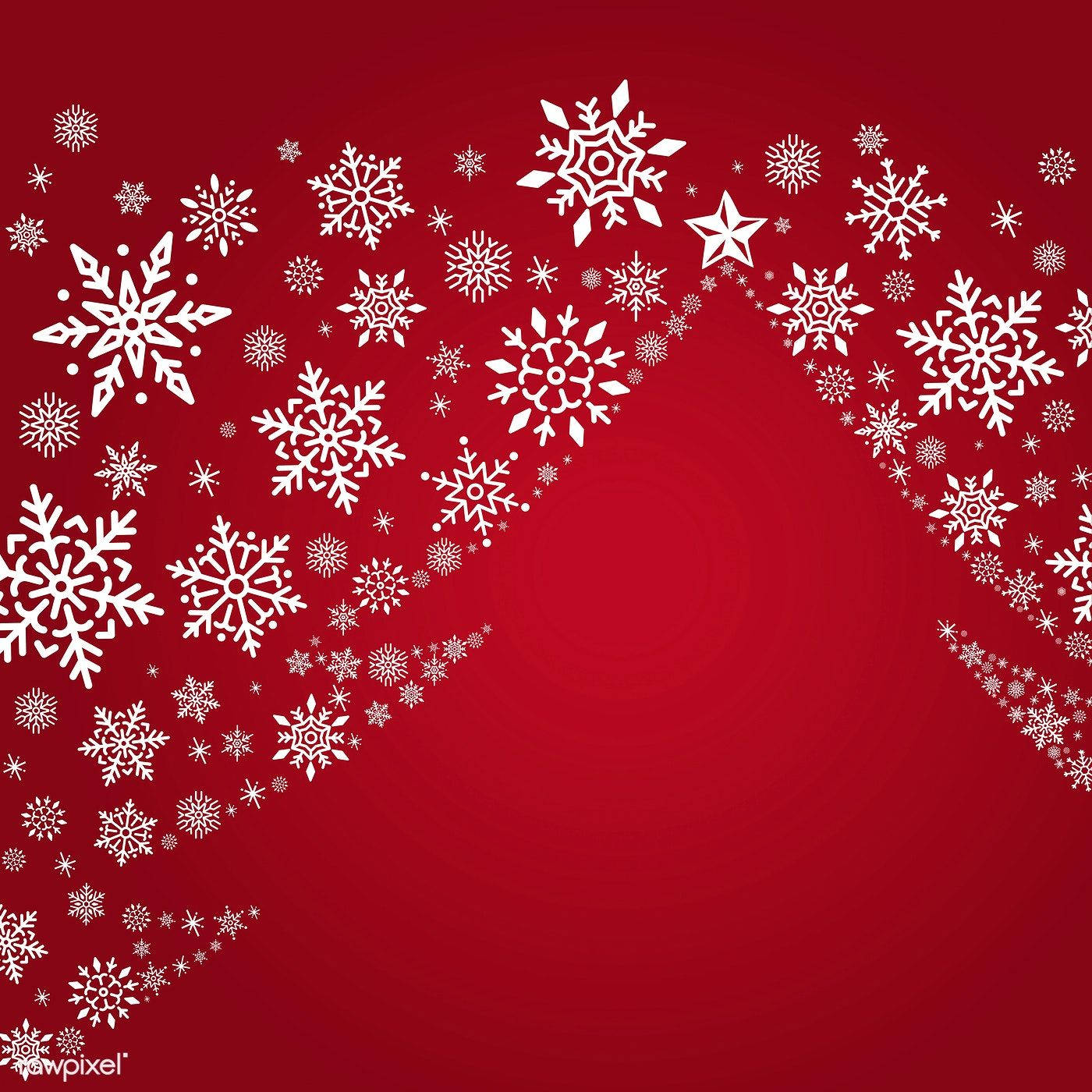 Snowflakes Artwork In Red Christmas Background Wallpaper