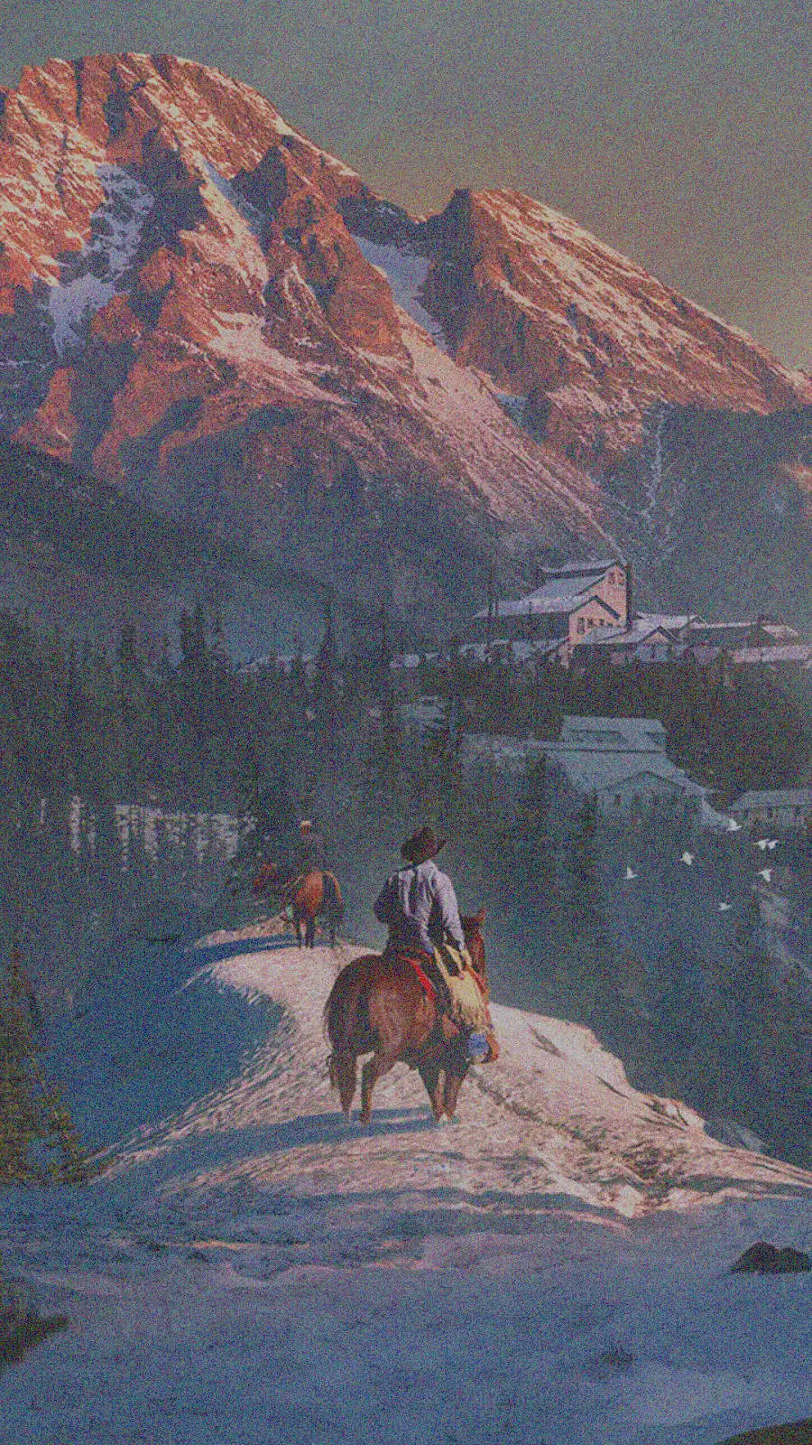 Snowy Mountain Red Dead Redemption Ii Phone Wallpaper