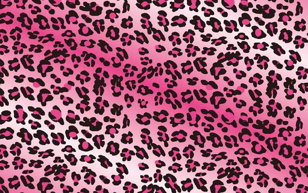 Soft And Stylish Pink Leopard Print Wallpaper