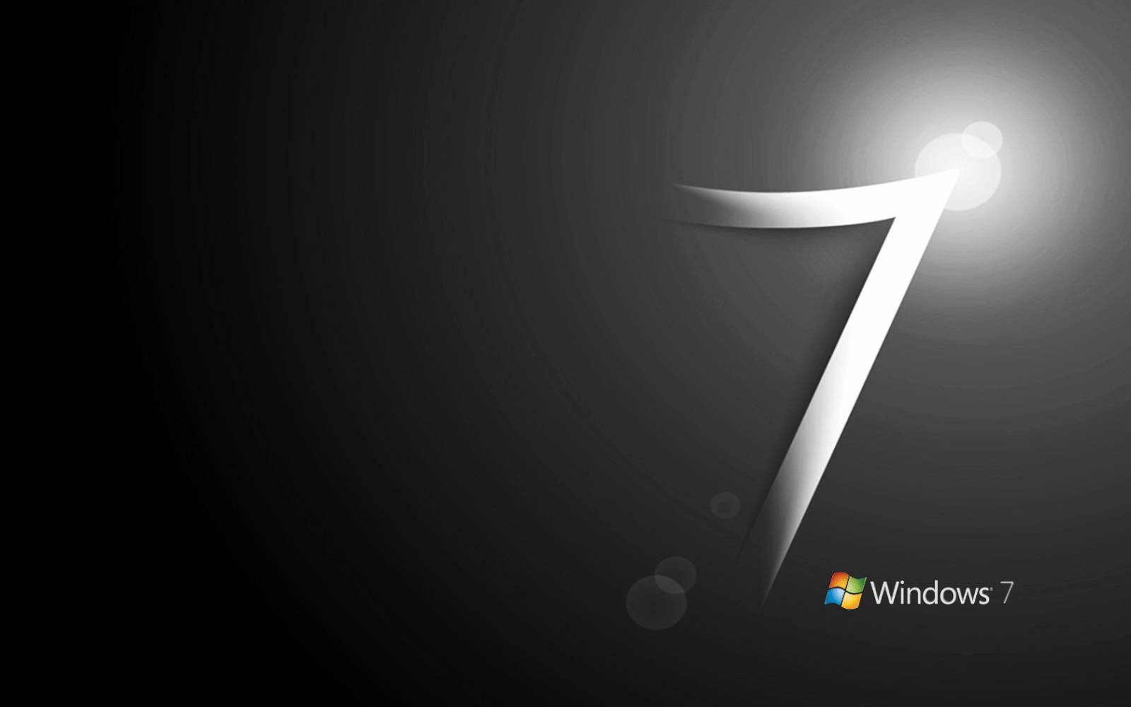 Solid Black 4k Windows 7 Logo Wallpaper