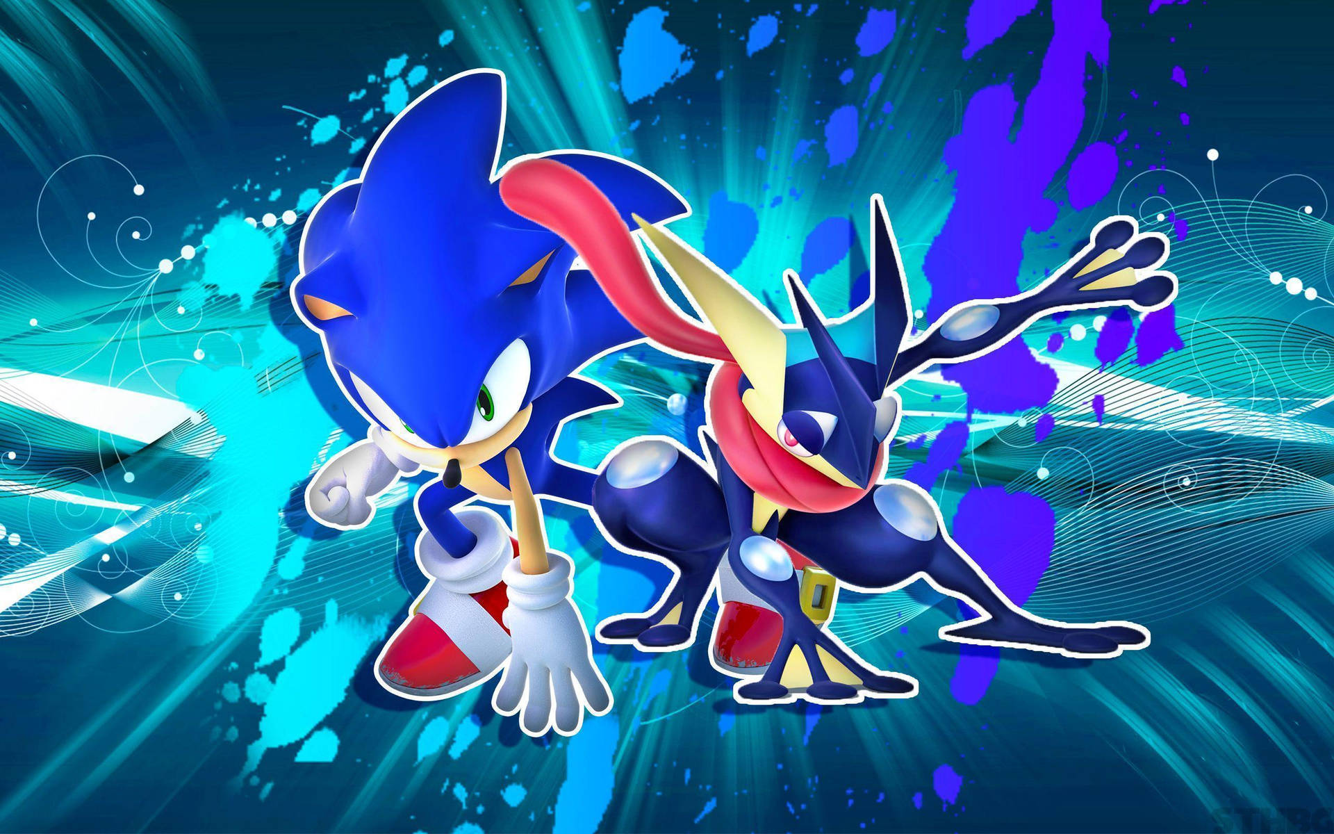 Download Ready for Adventure with Greninja and Team ASK Wallpaper |  Wallpapers.com