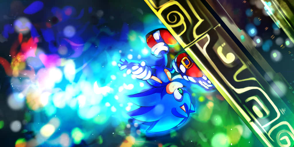 Sonic Colors With An Upside-down Obstacle Wallpaper