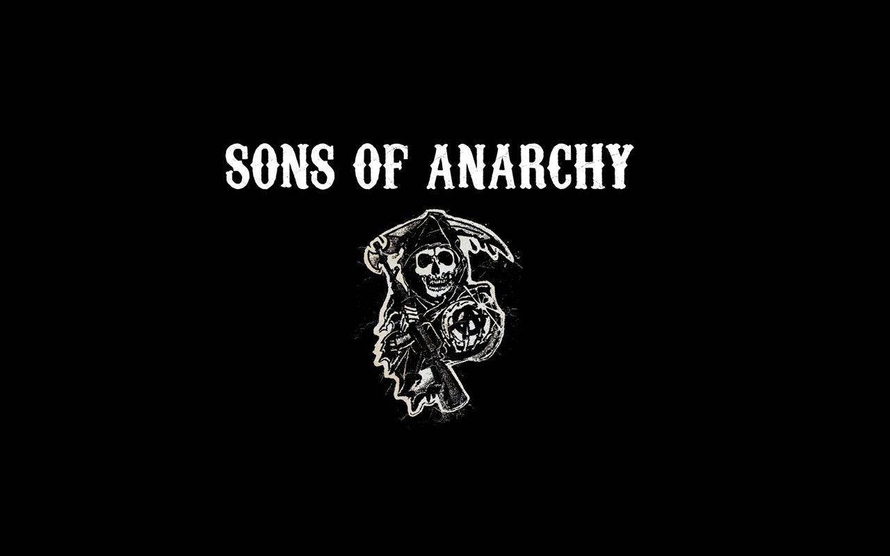 Sons Of Anarchy - A Black And White Logo Wallpaper