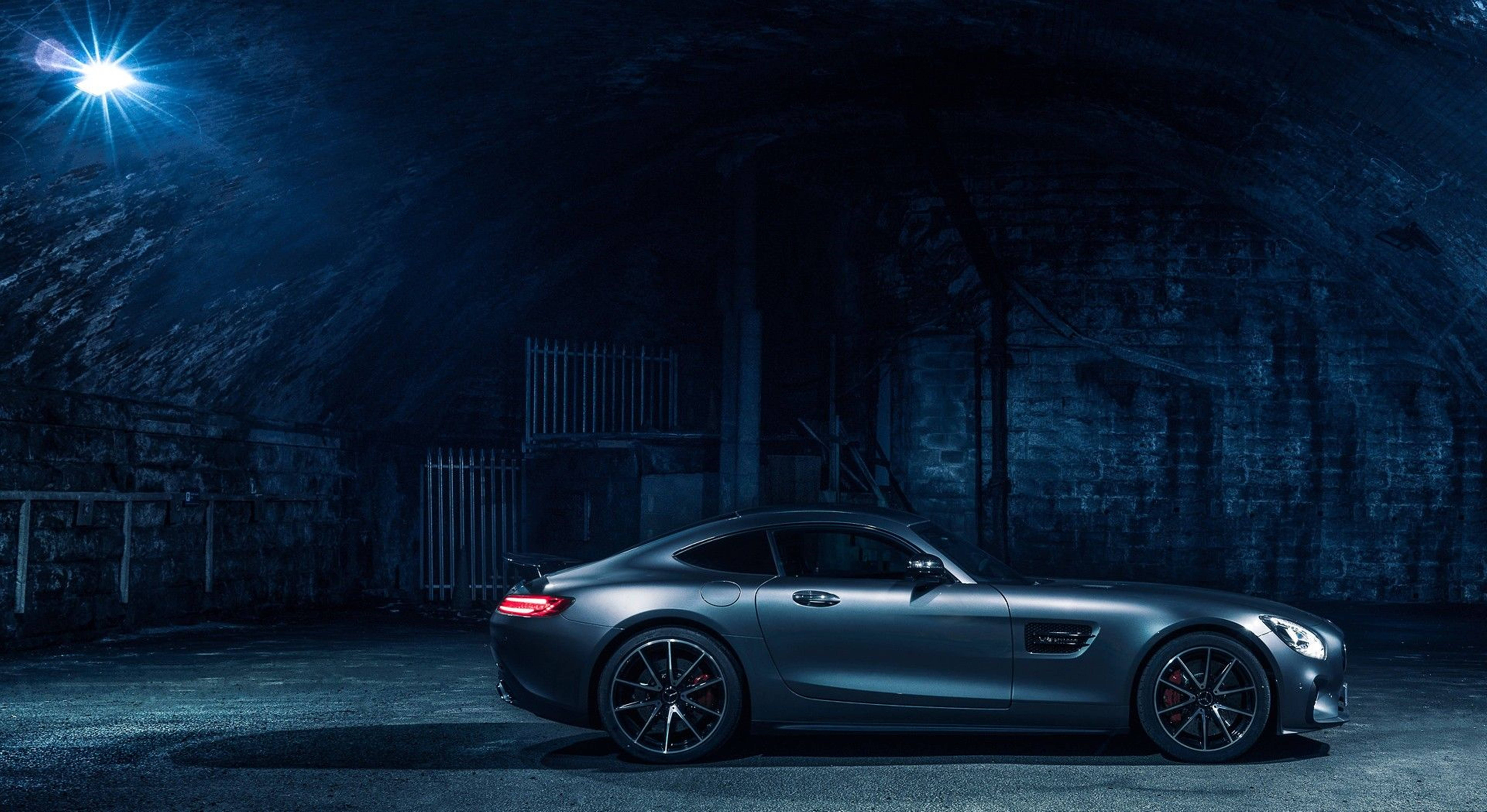 Sophisticated Mercedes Amg In 4k Resolution Displayed In An Abandoned Warehouse Setting Wallpaper