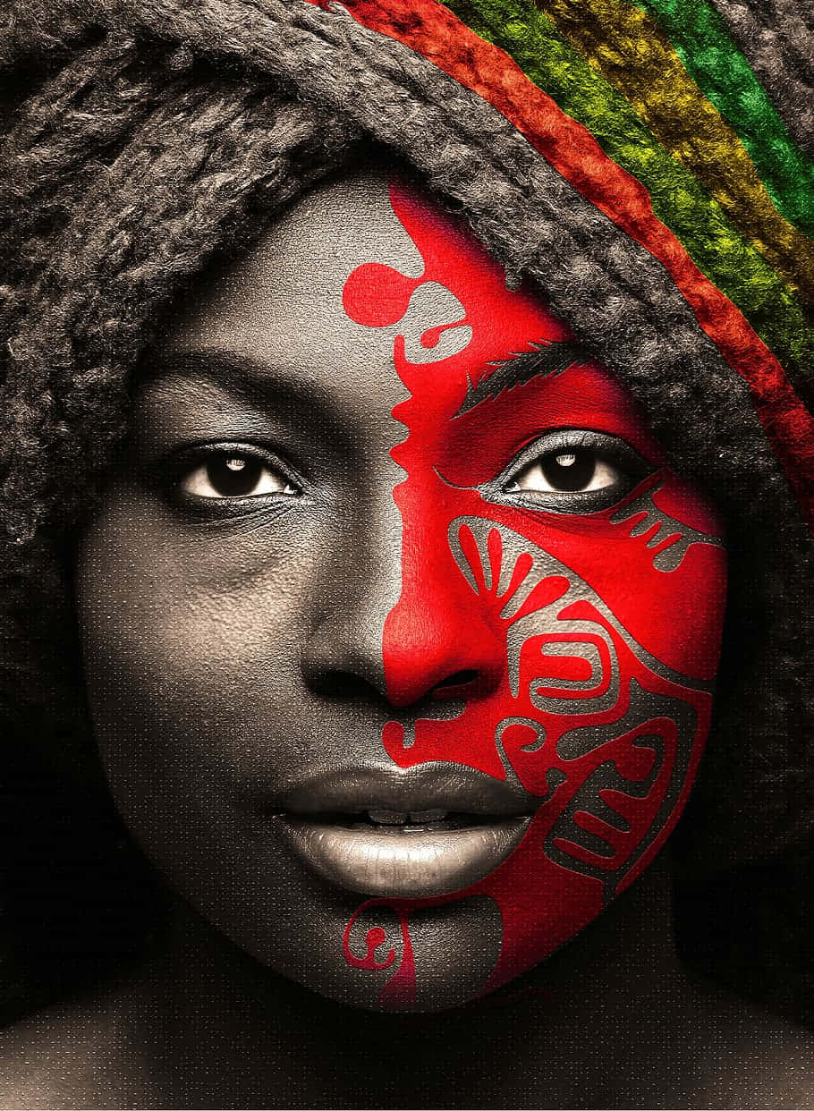 South African Woman Traditional Tribal Tattoo Wallpaper