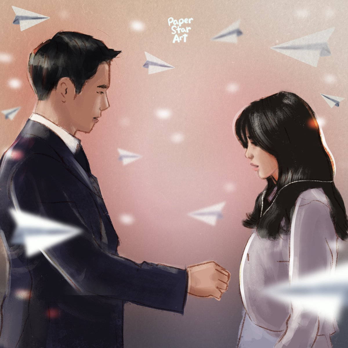 South Korean Snowdrop Drama Art Wallpaper