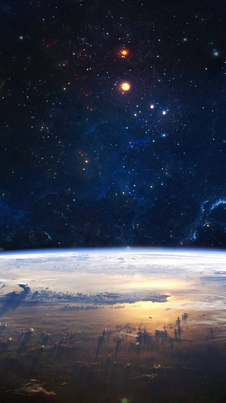 Space Iphone Earth's Atmosphere Wallpaper