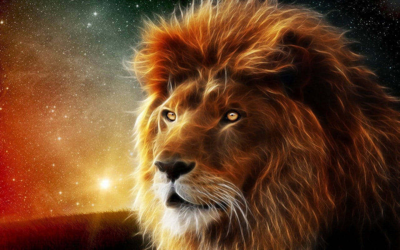 Space Lion Laptop Wallpaper