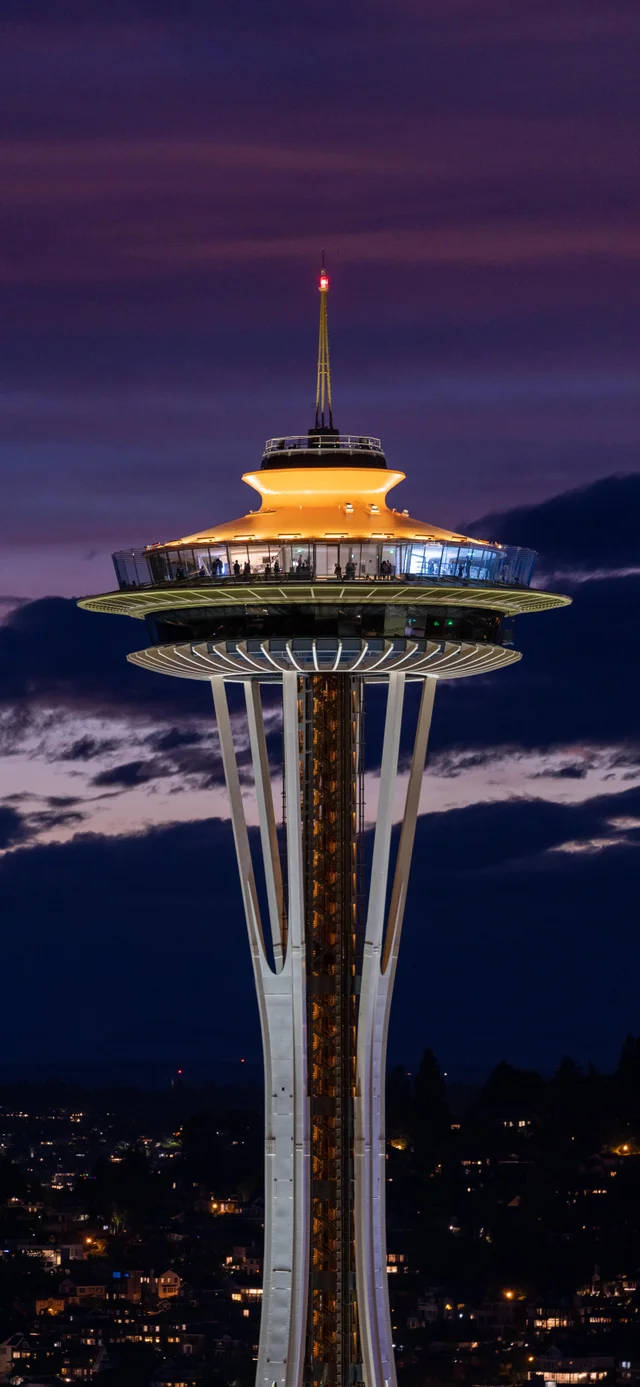 Space Needle Tower Seattle Iphone Wallpaper