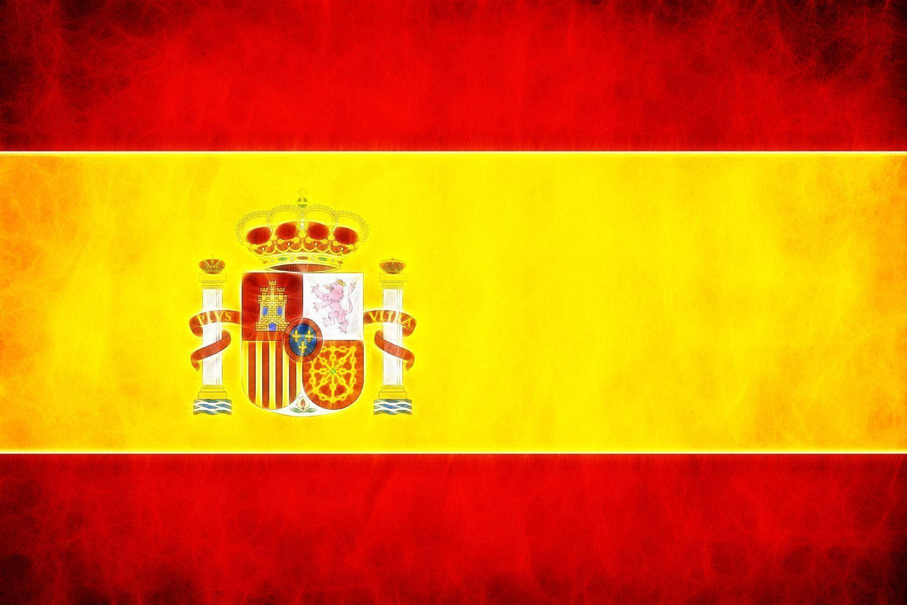 Spain Flag Red Yellow Vignette Wallpaper