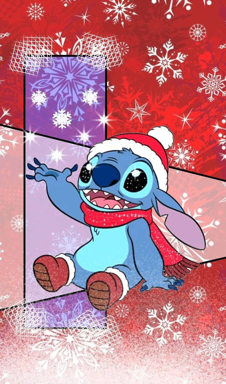 Sparkling Red Christmas Stitch Wallpaper