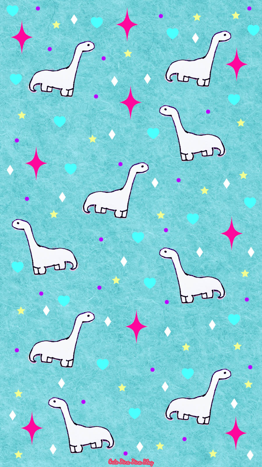 Sparkly Dino Kawaii Iphone Wallpaper