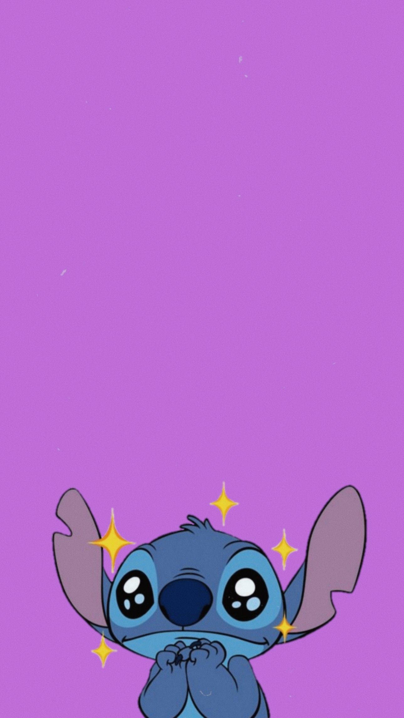 Sparkly Purple Lilo And Stitch Iphone Wallpaper